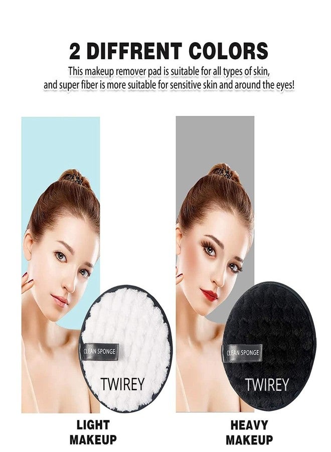 TWIREY Reusable Makeup Remover Cotton pads Cotton Pads for Face Cleansing Removes Heavy Eyeshadow and Makeup Double Sided Makeup Remover pads- Pack of 2 (MULTICOLOUR) - Image 2