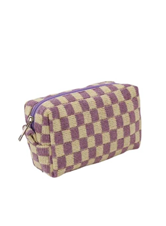 XPONNI Small Cosmetic Bag Cute Makeup Bag Y2k Accessories Aesthetic Make Up Bag Y2k Purse Cosmetic Bag for Purse Purple - Image 1