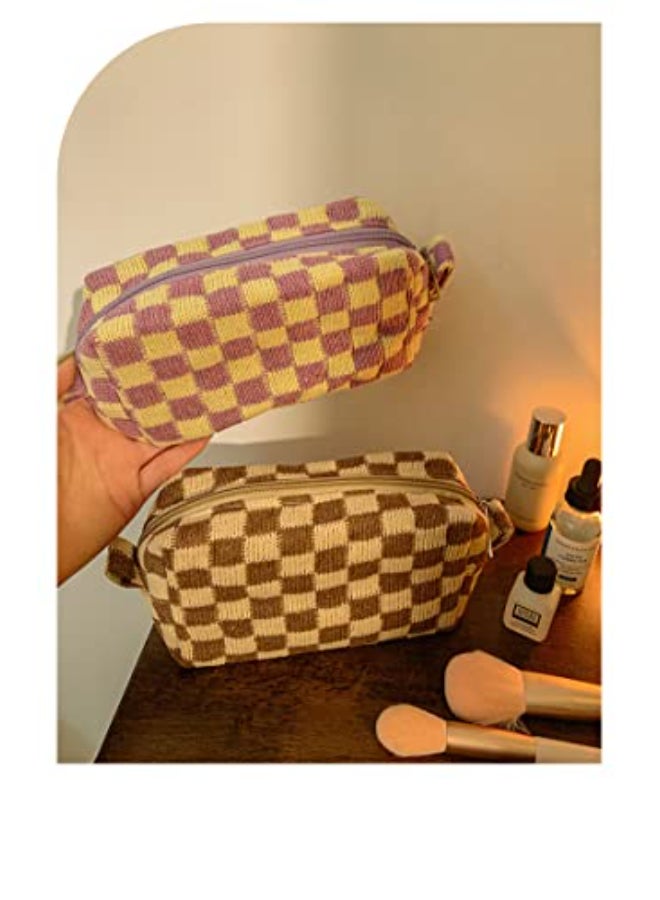 XPONNI Small Cosmetic Bag Cute Makeup Bag Y2k Accessories Aesthetic Make Up Bag Y2k Purse Cosmetic Bag for Purse Purple - Image 4