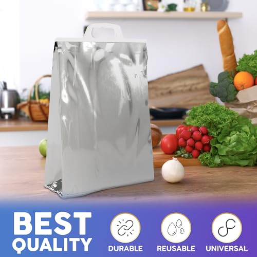 APQ Supply Insulated Shipping Bags for Food, 13 x 19 Inch. 5 Pack of Aluminum Foil Insulated Thermal Bags for Hot and Cold Food. Reusable Thermal Lunch Bag with Needle-Punched Cotton Inner Layer - Image 5