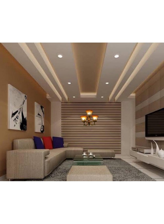 SINOMAN مصباح حائط ثلاثي الزجاج بتصميم عتيق من المعدن الذهبي المستورد SINOMAN لغرفة النوم، غرفة المعيشة، المطبخ، الحانات، المراكز التجارية، بجانب السرير، شرفة ديكور المنزل (مع لمبة) - Image 3