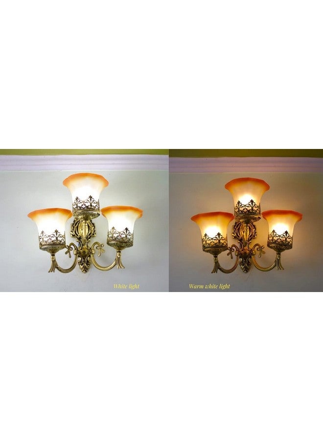 SINOMAN مصباح حائط ثلاثي الزجاج بتصميم عتيق من المعدن الذهبي المستورد SINOMAN لغرفة النوم، غرفة المعيشة، المطبخ، الحانات، المراكز التجارية، بجانب السرير، شرفة ديكور المنزل (مع لمبة) - Image 4