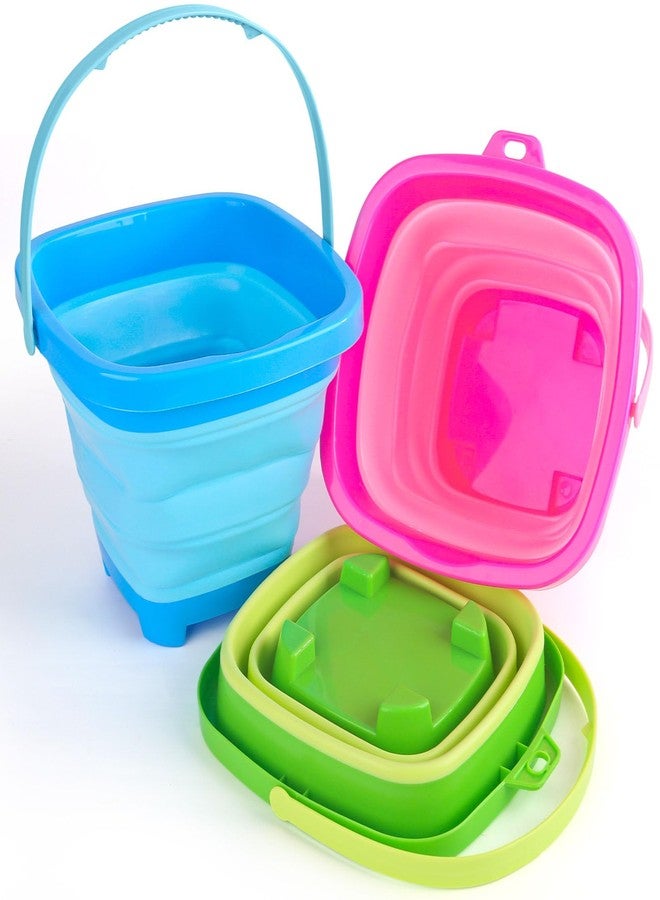Shindel Collapsible Bucket for Kids, Foldable Pail Bucket for Beach Toys, Summer Toys, Camping Gear, Beach Party, Fishing, and Fun Summer Activities - Image 1