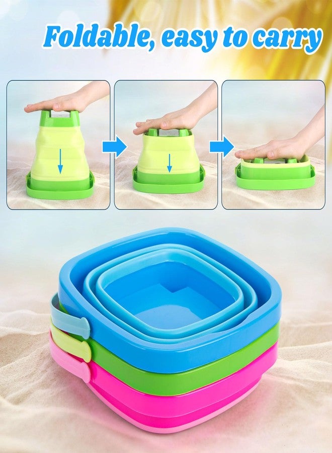 Shindel Collapsible Bucket for Kids, Foldable Pail Bucket for Beach Toys, Summer Toys, Camping Gear, Beach Party, Fishing, and Fun Summer Activities - Image 5
