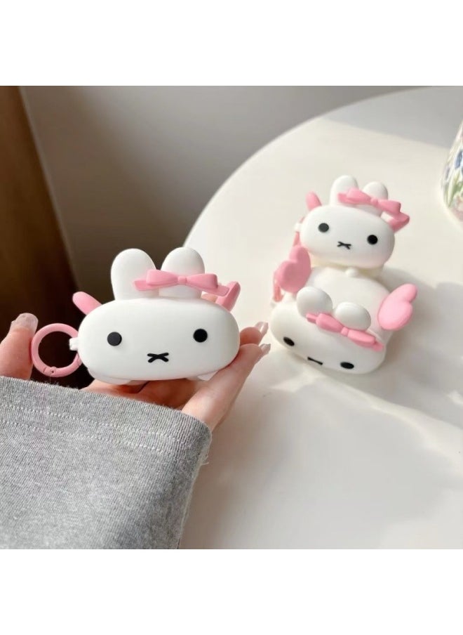 Generic - Creative Cartoon Wings Miffy Rabbit For Apple AirPods1/2 Bluetooth Headset Pro Protective Cover 3/4 For Silicone-Color:Wings Miffy Rabbit-Applicable Models:Airpods 4th Generation - Image 1