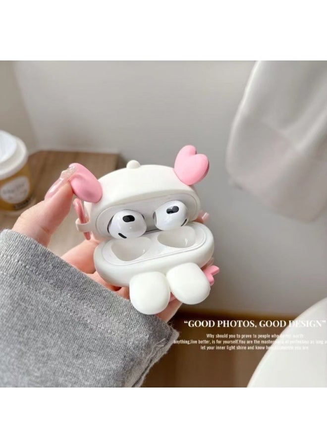 Generic - Creative Cartoon Wings Miffy Rabbit For Apple AirPods1/2 Bluetooth Headset Pro Protective Cover 3/4 For Silicone-Color:Wings Miffy Rabbit-Applicable Models:Airpods 4th Generation - Image 1