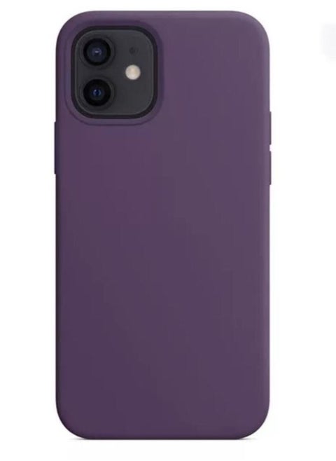 Flexible and modern silicone case for iPhone13   dark purple color