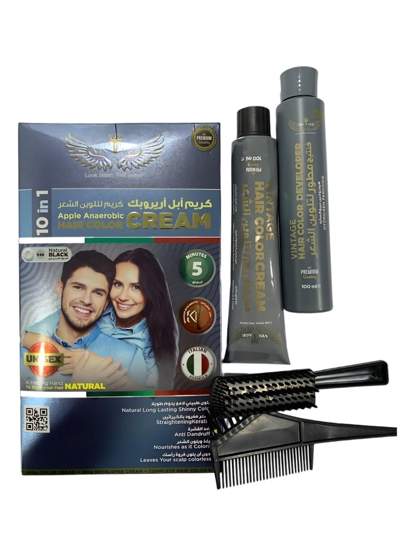 فينتاج كريم شعر فينتاج آبل أنيروبك – صبغة شعر عضوية 100% وكريم تلوين طبيعي، 200 مل (10 في 1)، متوفر بثلاث درجات وروائح فريدة. عبوة من 5 قطع - Image 5