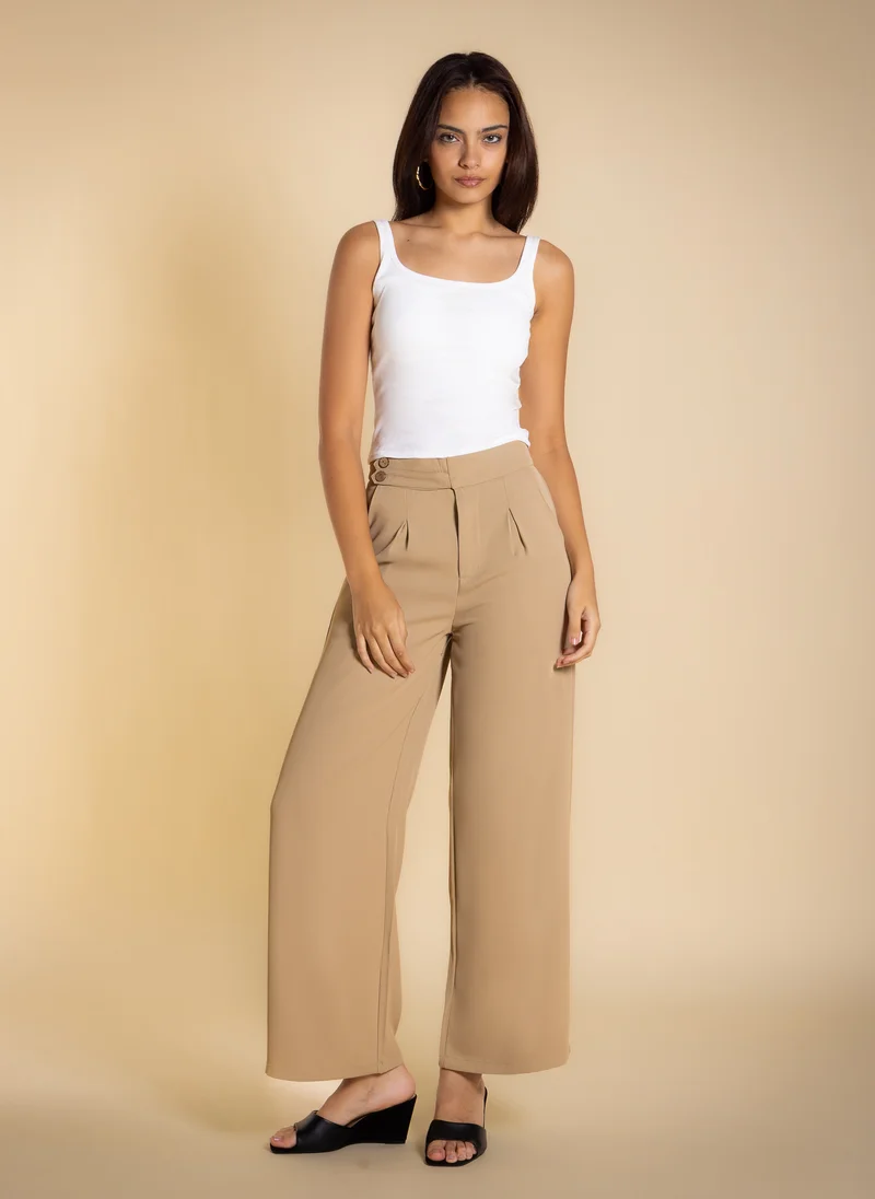 SHAPES PLEATED STRAIGHT FIT TROUSERS