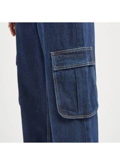 FAV Solid Wide Leg Jeans with Pockets  - Image 3