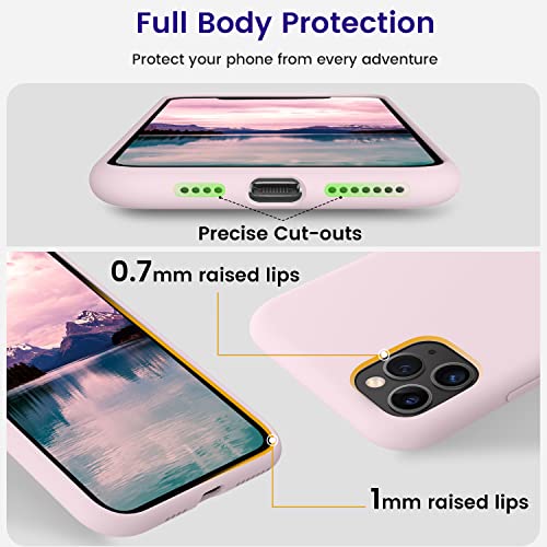 OTOFLY Compatible with iPhone 11 Pro Max Case for Women,Soft Silicone Designed [Military Grade Drop Protection] Shockproof Protective Phone Case Slim Thin Cover 6.5 inch,Ice Pink - Image 3