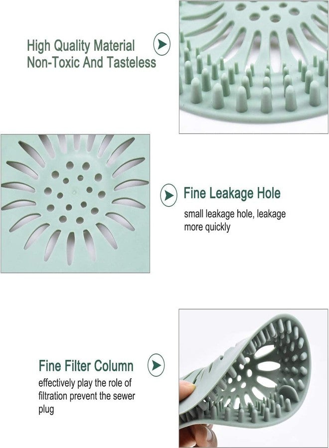 DORMICO Silicone Hair Catcher Drain Cover, Shower Cover, Protector Filter, Kitchen Stopper Sink Filter, Sewer Strainer for Bathroom Kitchen Bathtub (Pack of 4) - Image 3