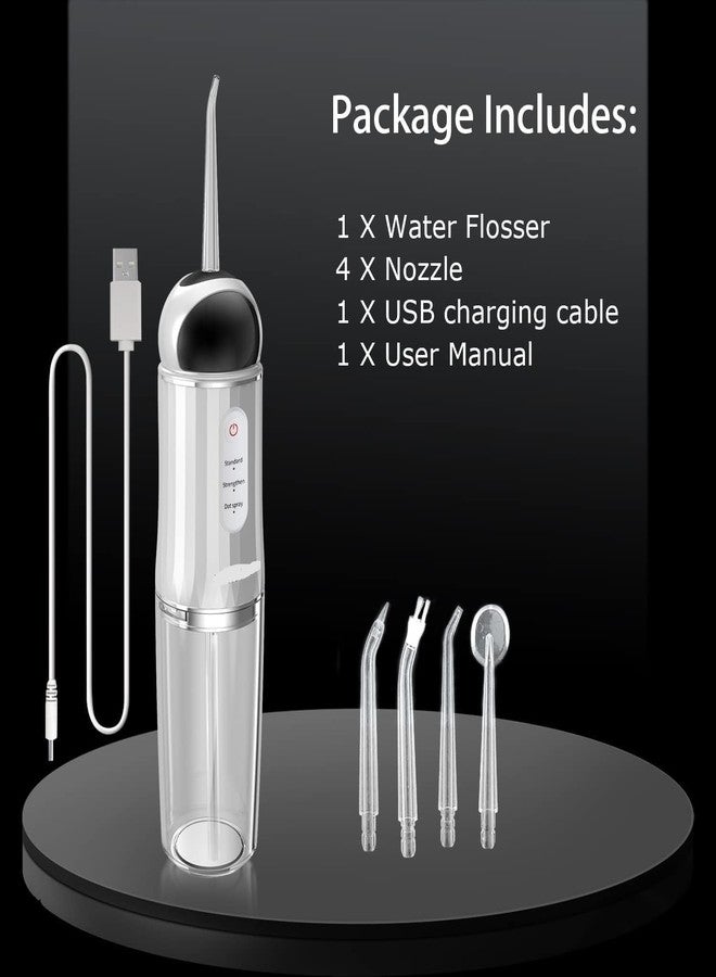 Skyzone Water-Flosser-Cordless-Teeth-Cleaner Water Dental Flosser with 3 Modes 4 Jets Rechargeable Dental Oral Irrigator for Home Travel - Image 5
