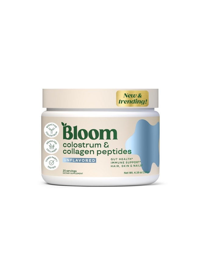 Bloom Nutrition Bloom Nutrition Bovine Colostrum Powder for Gut Health, Immune Support, Hair Growth & Beauty Supplement, Gluten Free, Sugar Free | Pure 40% IgG Premium Colostrum Superfood, Unflavored, 25 Servings  - Image 1