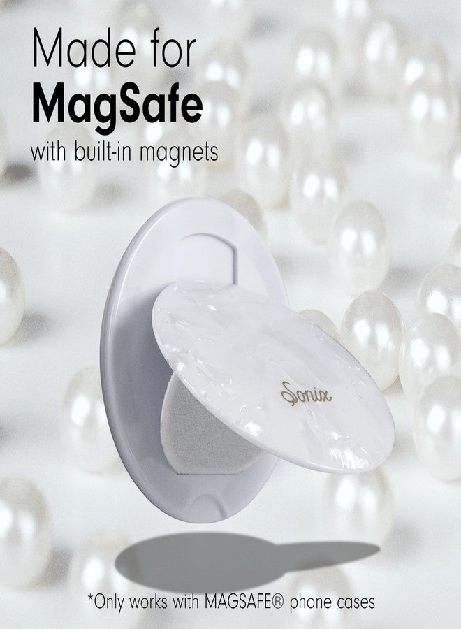 Sonix MagLink Snap Grip | Magnetic Phone Grip Holder and Collapsible Kickstand | Compatible with MagSafe | White Pearl Tort - Image 4