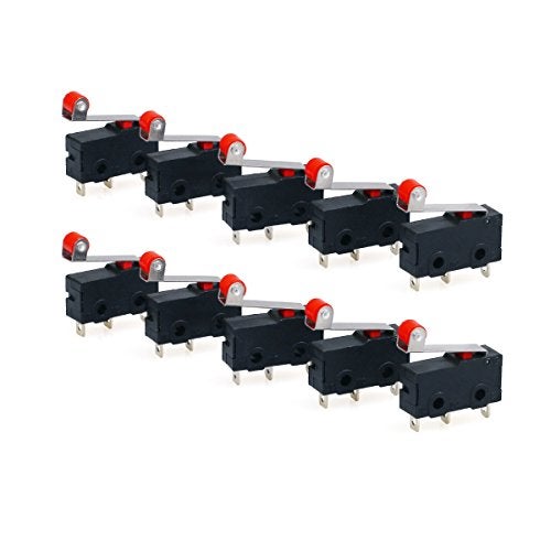 URBEST AC 250V 5A SPDT 1NO 1NC Momentary Hinge Roller Lever Micro Switches 3 Pins 10 Pcs - Image 3