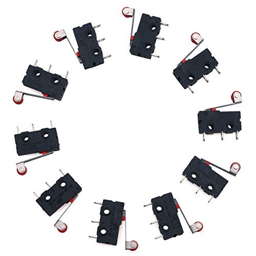 URBEST AC 250V 5A SPDT 1NO 1NC Momentary Hinge Roller Lever Micro Switches 3 Pins 10 Pcs - Image 5