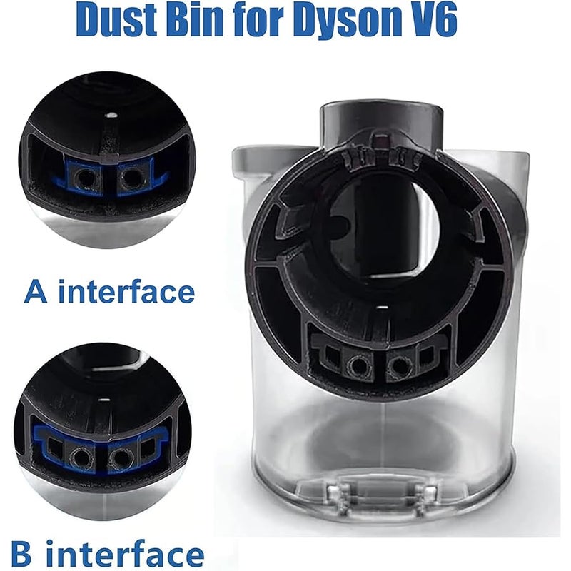 اوداشين استبدال صندوق الغبار لماكينة دايسون موديلات V6 DC58 DC59 DC62 DC74 قطع غيار واجهة A و B لكوب الغبار - Image 3