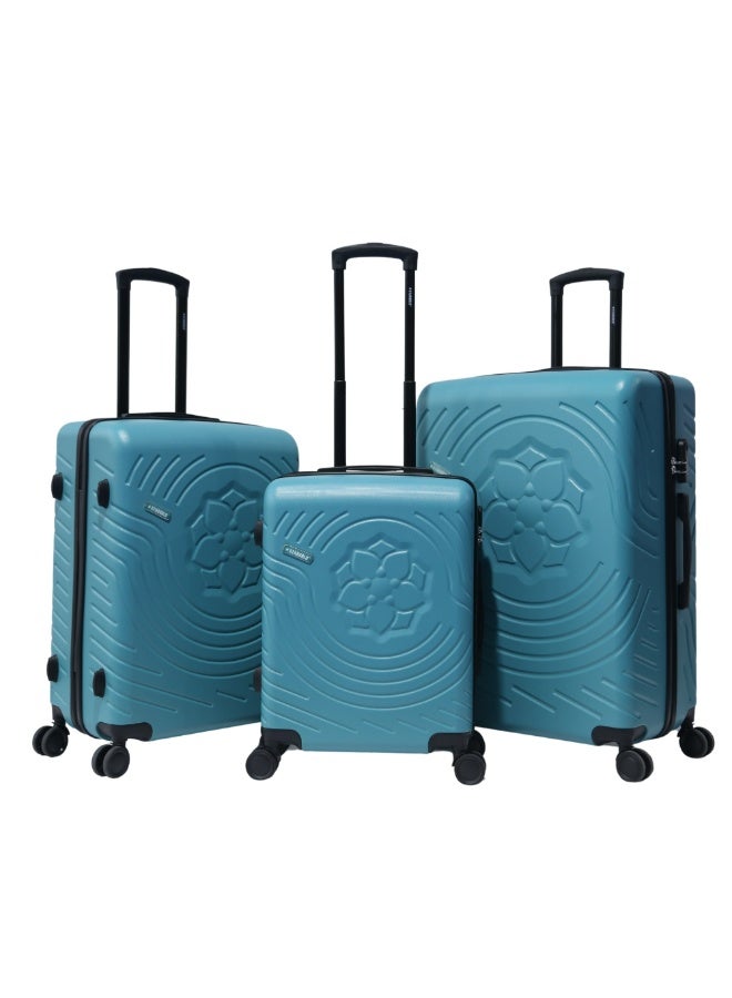 ستارجولد مجموعة أمتعة خفيفة الوزن من 3 قطع مصنوعة من مادة ABS الصلبة مع عجلات دوارة 360 درجة وقفل رقمي ومقبض من سبائك الألومنيوم - Image 1