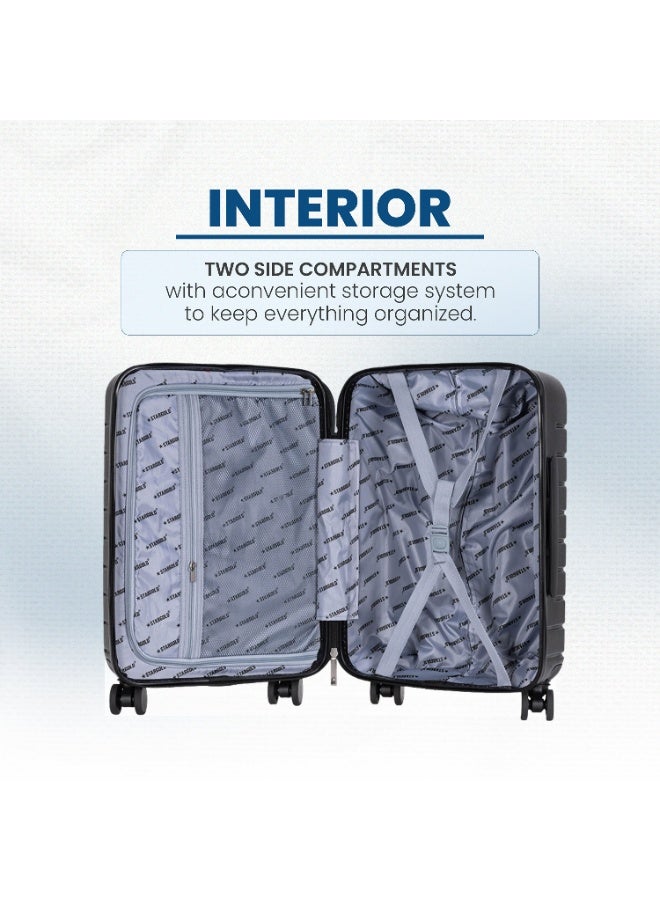 ستارجولد مجموعة أمتعة خفيفة الوزن من 3 قطع مصنوعة من مادة ABS الصلبة مع عجلات دوارة 360 درجة وقفل رقمي ومقبض من سبائك الألومنيوم - Image 5