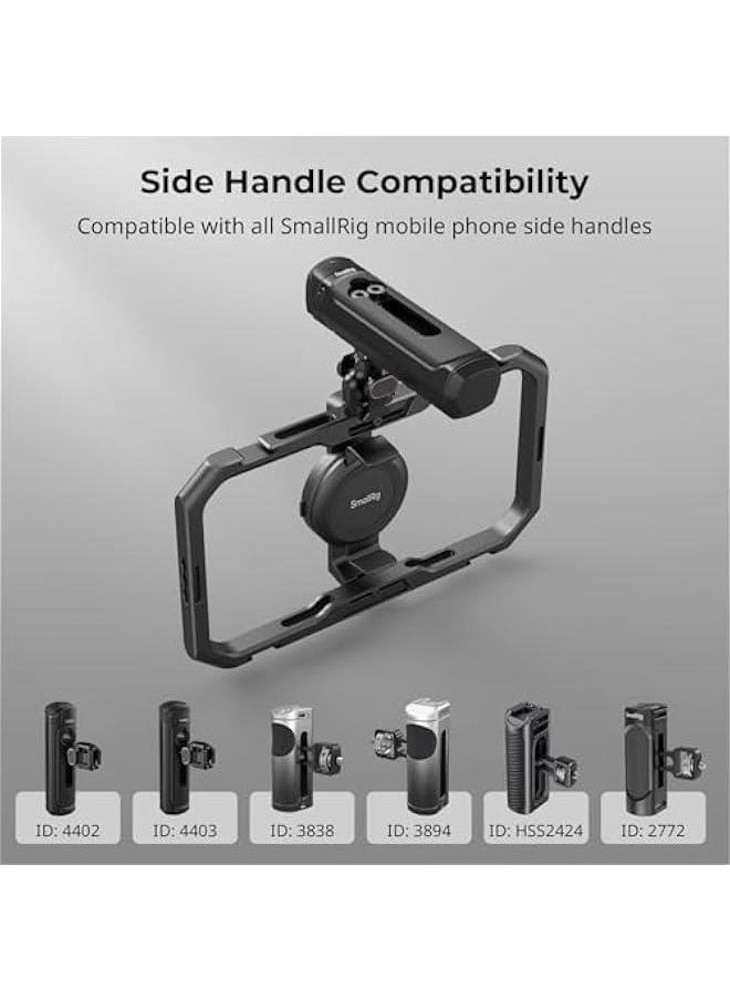 SmallRig Rotatable Quick Release Side Handle Adapter, Compatible with SmallRig Quick Release Phone Cage Series and All The SmallRig Mobile Phone Side Handles - 4610