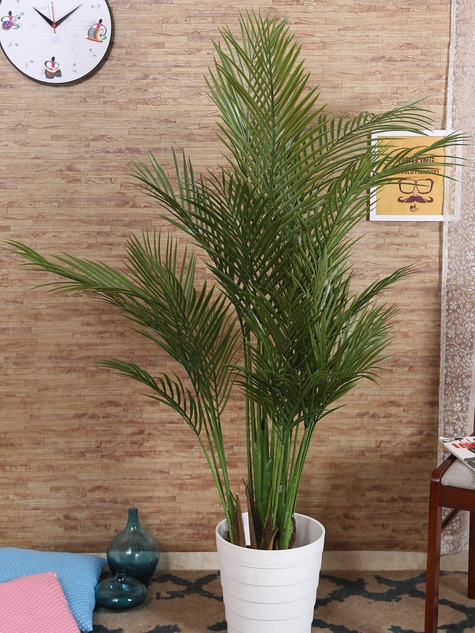 ARTIFICIAL ARECA PALM PLANT WITHOUT POT FOR HOME AND OFFICE DCOR 140 CM TALL GREEN