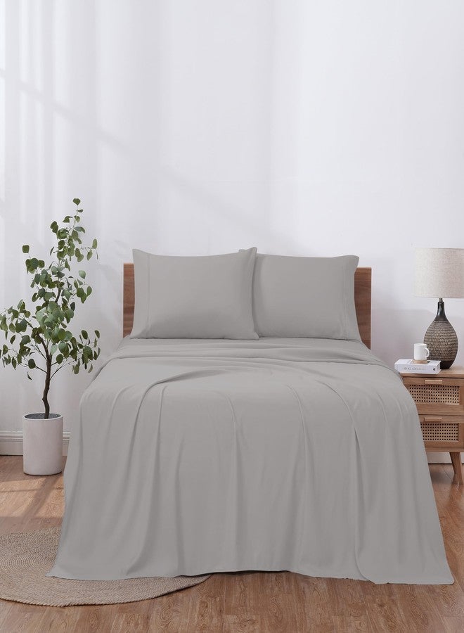 Modern Threads Soft Microfiber Solid Sheets - Luxurious Microfiber Bed Sheets - Includes Flat Sheet, Fitted Sheet with Deep Pockets, & Pillowcases Vapor Blue Full - Image 3