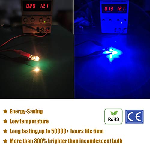 iBrightstar Extremely Bright Wedge T10 168 194 LED Bulbs for Car Interior Dome Map Door Courtesy License Plate Lights, Blue - Image 4