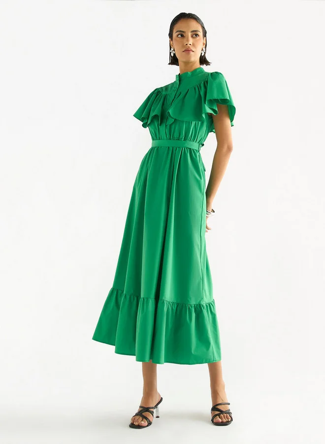 Splash FAV Ruffle Poplin Dress