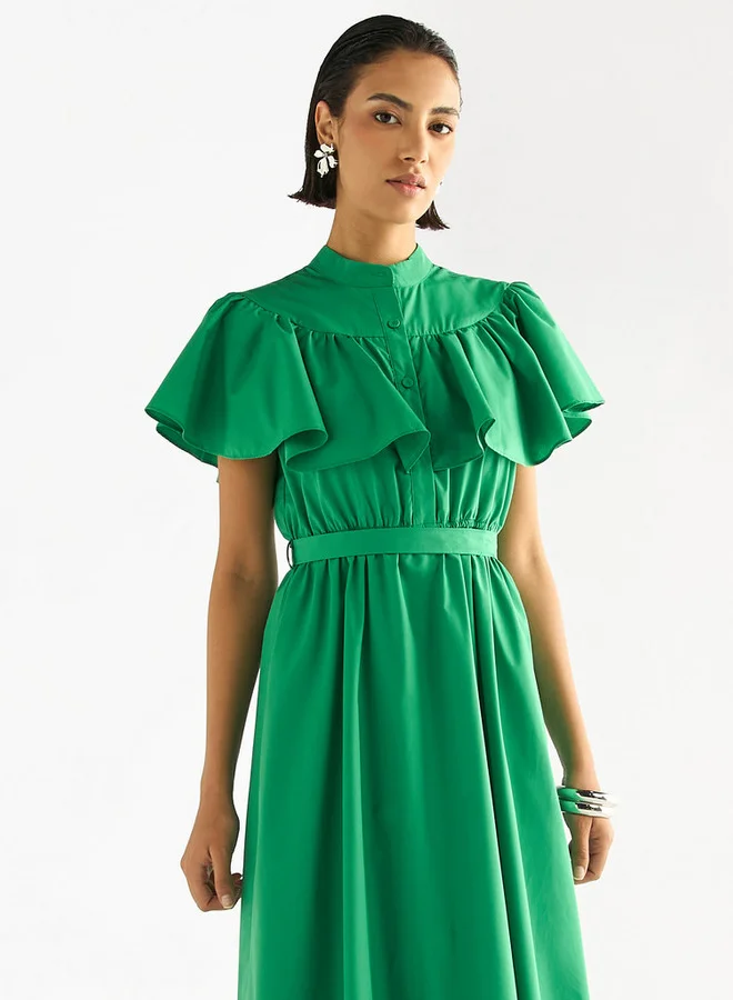 Splash FAV Ruffle Poplin Dress