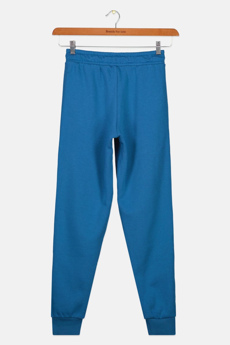 PUMA سروال رياضي للأطفال الأولاد بشعار العلامة التجارية، أزرق - Image 2