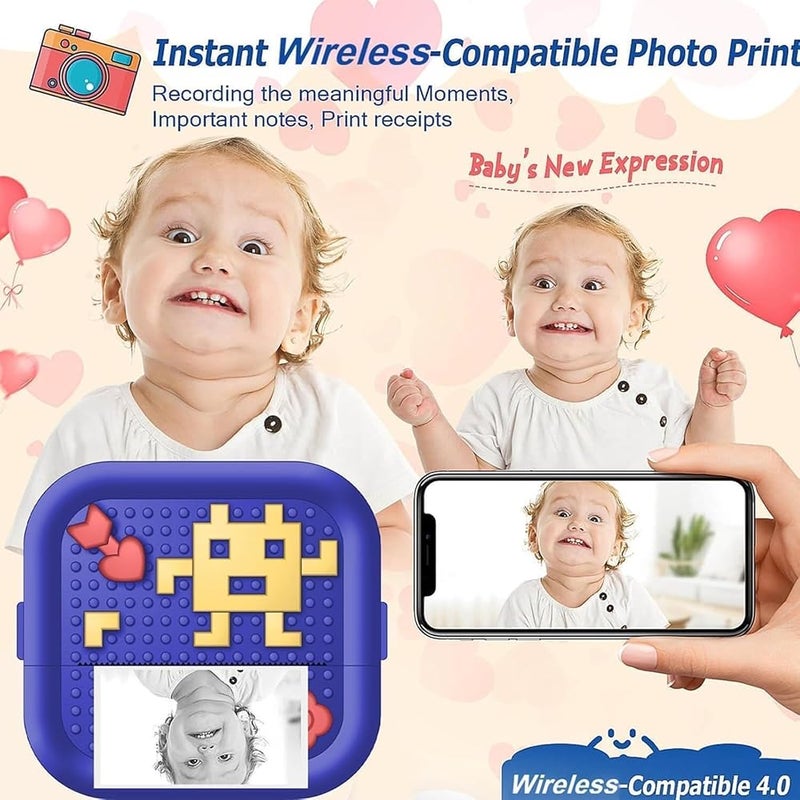 جويز طابعة Joyzzz بلوتوث بدون حبر، جهاز صنع ملصقات حرارية لاسلكي، جهاز محمول لطباعة الصور مناسب للطلاب والأطفال، منظم ملاحظات صغير قابل لإعادة الشحن، أداة للتصميم والتخطيط أثناء السفر - Image 5