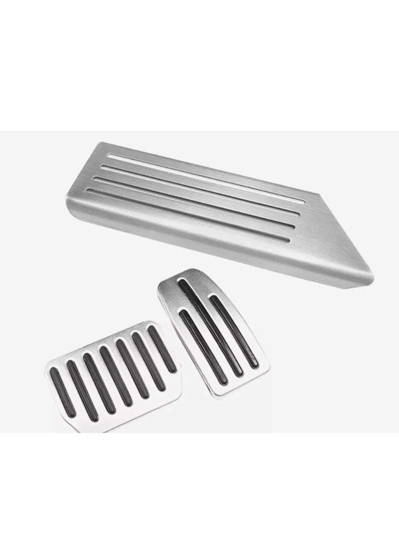 Generic For Tesla Model 3 Y X S 2022/2023 Anti-Slip Foot Pedal Pads Aluminum Accelerator Brake Foot Rest Foot Pedal Pads for Model 3 Y - Image 2
