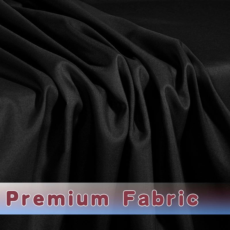 HolidayIdeas 2 Pack Fitted Tableclothes - 48 x 24 Inch - Black Rectangle Tablecloths for 4 Foot Tables, Fabric Table Cover Protector for Parties, Craft Show, Trade Show - Image 5