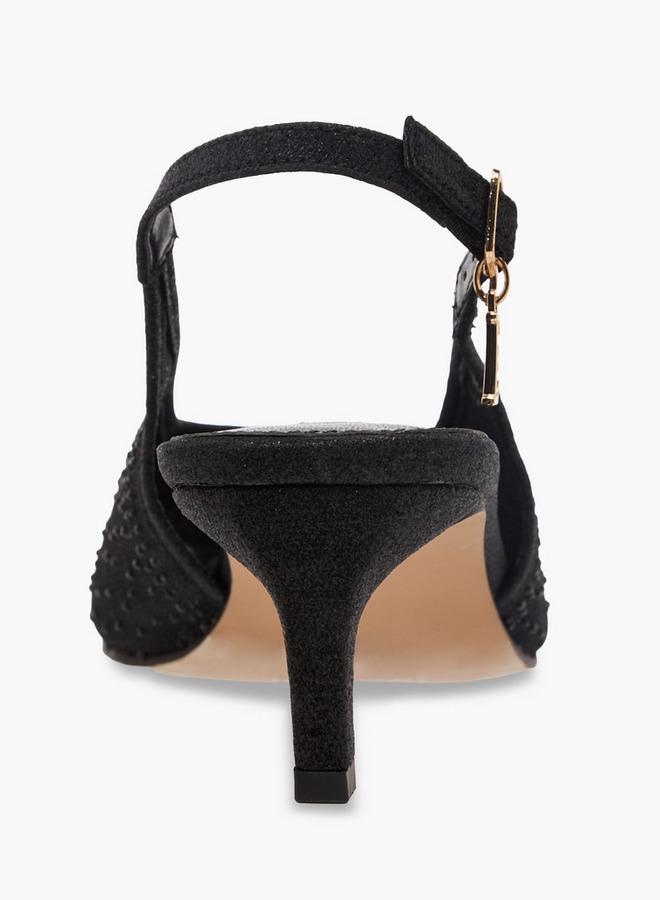 Elle Embellished Kitten Heel Shoes - Image 5
