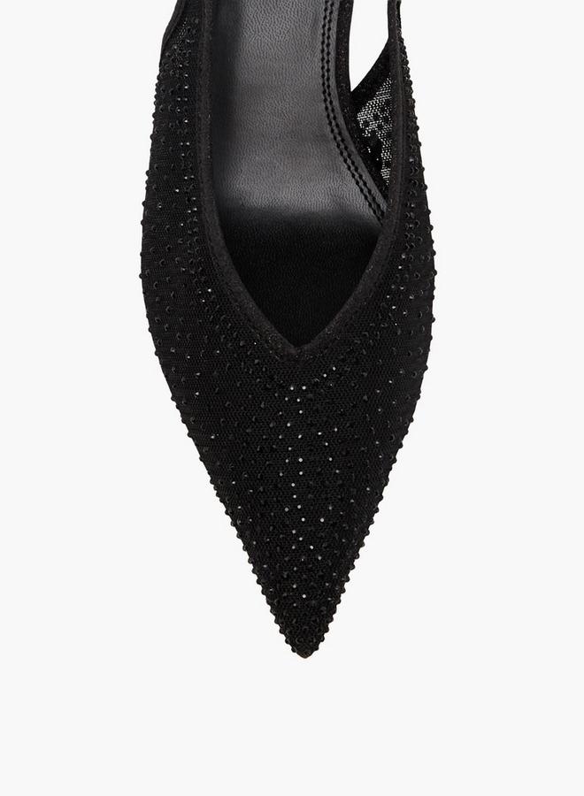 Elle Embellished Kitten Heel Shoes - Image 4