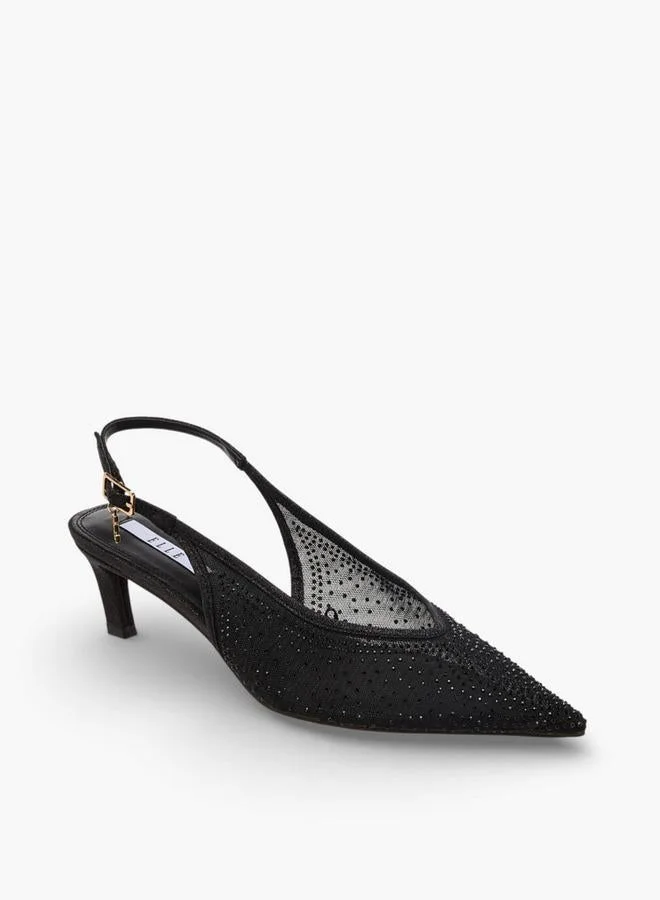 ايل Elle Embellished Kitten Heel Shoes