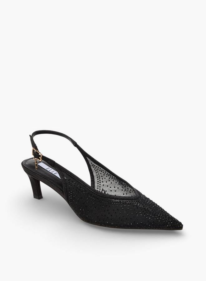 Elle Embellished Kitten Heel Shoes - Image 2