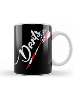 Print Shop Darts Player Usa American Flag Dartboard Dart Bullseye Mug Porcelain