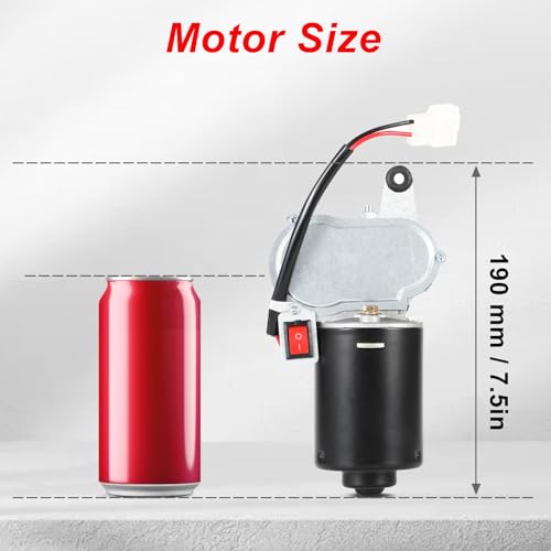 OFIG Electric UTV Windshield Wiper Kit, Universal 12V UTV Electric Windshield Wiper Motor Kit Compatible with Polaris RZR Ranger Mule Teryx, 16" Windshield Wiper Blade, 90 Degree Wipe Motor - Image 3