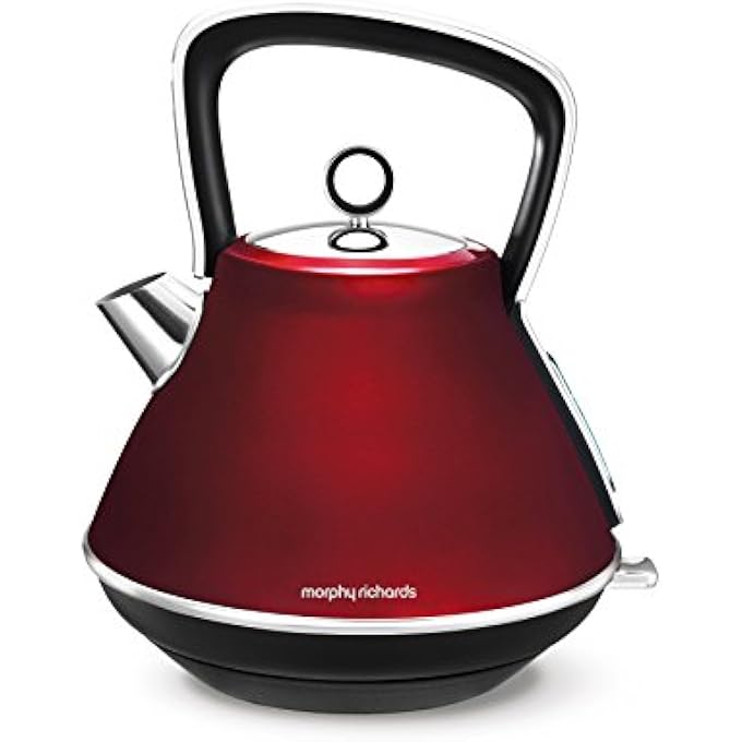 morphy richards Evoke Pyramid Traditional Kettle Red 100108 15 LitresMin 1 Year Manufacturer Warranty - Image 1