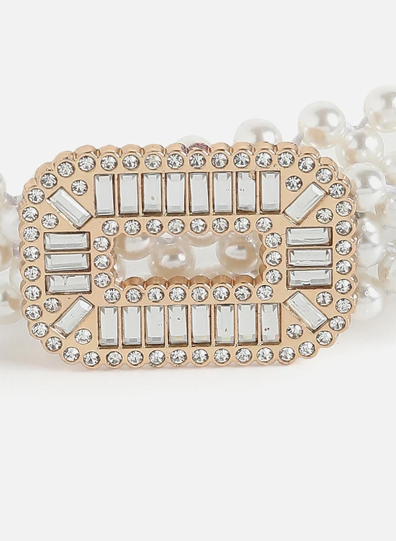 Haute Sauce  White Solid Waist Belt for Women | Best Price UAE