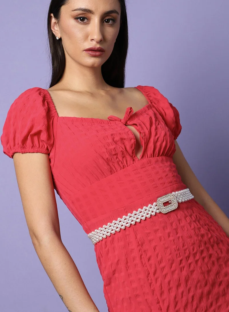 صوص هاوت حزام خصر أبيض سادة