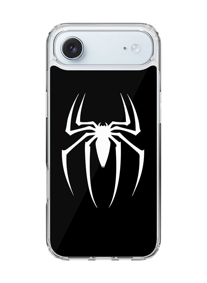 Stylizedd Classic Clear MagSafe Case for iPhone 17 Air , Hybrid Soft Case Flexible Edges Anti Drop TPU PC Gel Thin Transparent Cover [ Designed for iPhone 17 Air ] - Spidermark (Black)