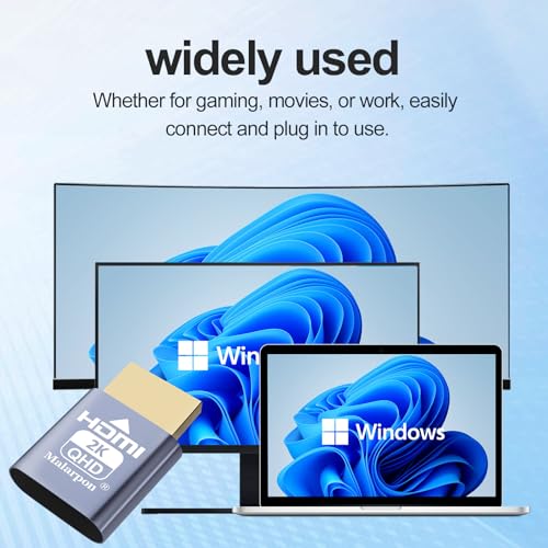 Malarpon HDMI Dummy Plug fit-Headless Display Emulator DDC EDID Headless Ghos with Windows Mac OSX Linux Great for Graphics Acceleration Support 1920x1080@60Hz 1P - Image 5