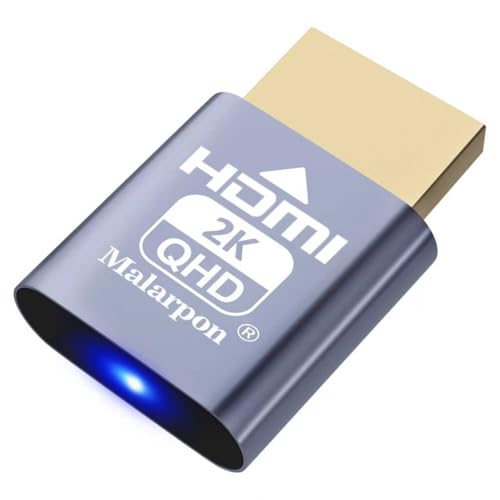 Malarpon HDMI Dummy Plug fit-Headless Display Emulator DDC EDID Headless Ghos with Windows Mac OSX Linux Great for Graphics Acceleration Support 1920x1080@60Hz 1P - Image 1