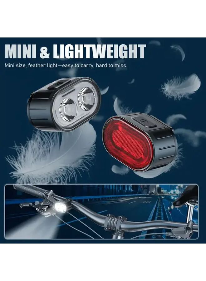 قطعتان من مصباح الرأس عالي السطوع بدون استخدام اليدين مع 6 أوضاع، قابلة لإعادة الشحن عبر USB، ومقاومة للماء وفقًا لمعيار IP65 - Image 2