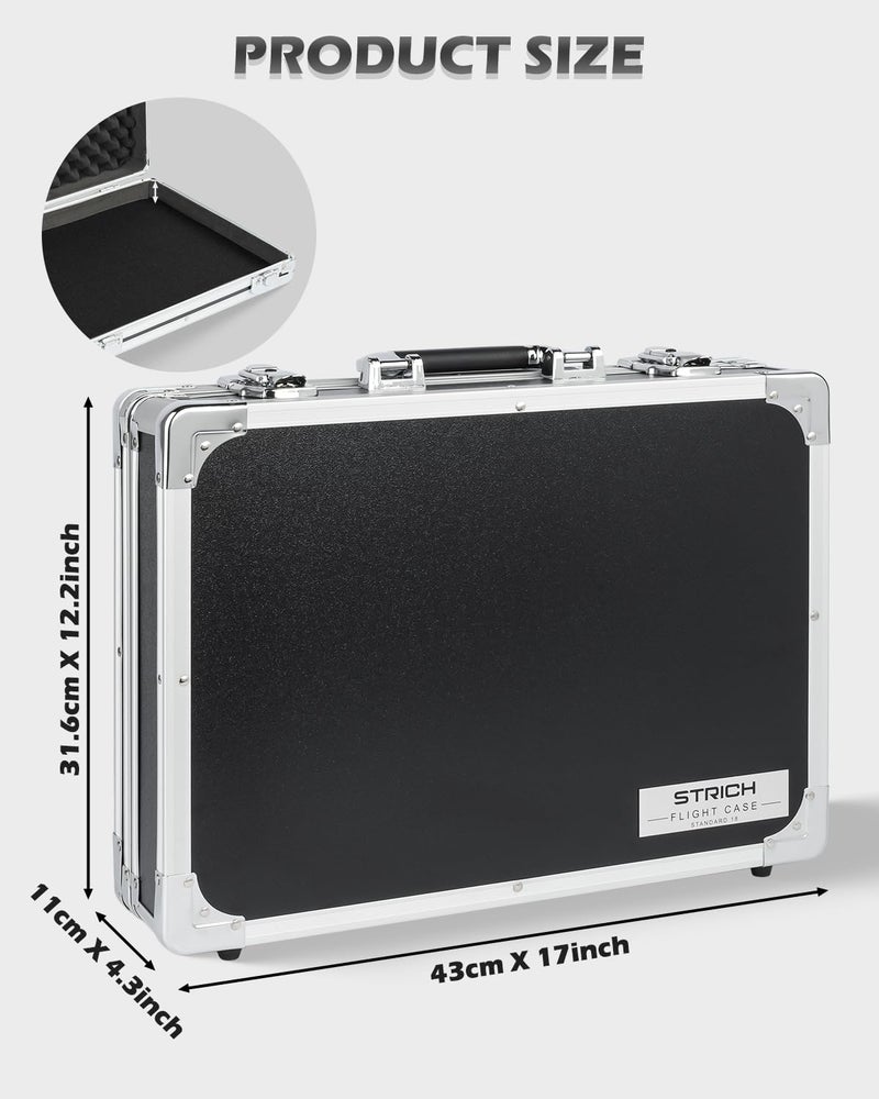 STRICH Guitar Pedal Case, 17" x 12.20" x 3.94" Aluminum Locking Effect Pedal Case with Mounting Tape, Compatible with Single Pedals & Multi-Effects - Image 5