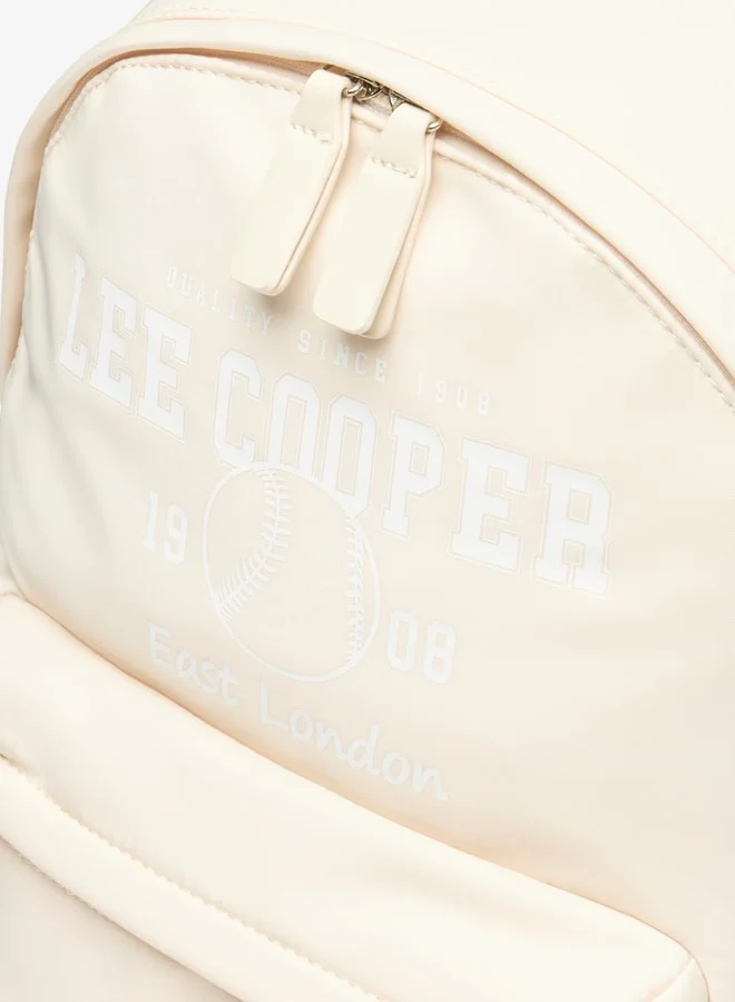 لي كوبر Logo Print Backpack with Adjustable Straps