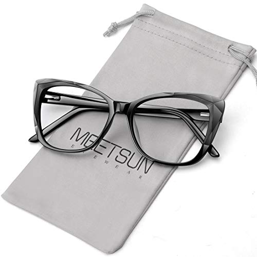 MEETSUN Blue Light Blocking Glasses for Women Anti Eyestrain Filter Blue Ray Computer Game Glasse&UV/Reduce Glare Lens (Black Frame) - Image 1